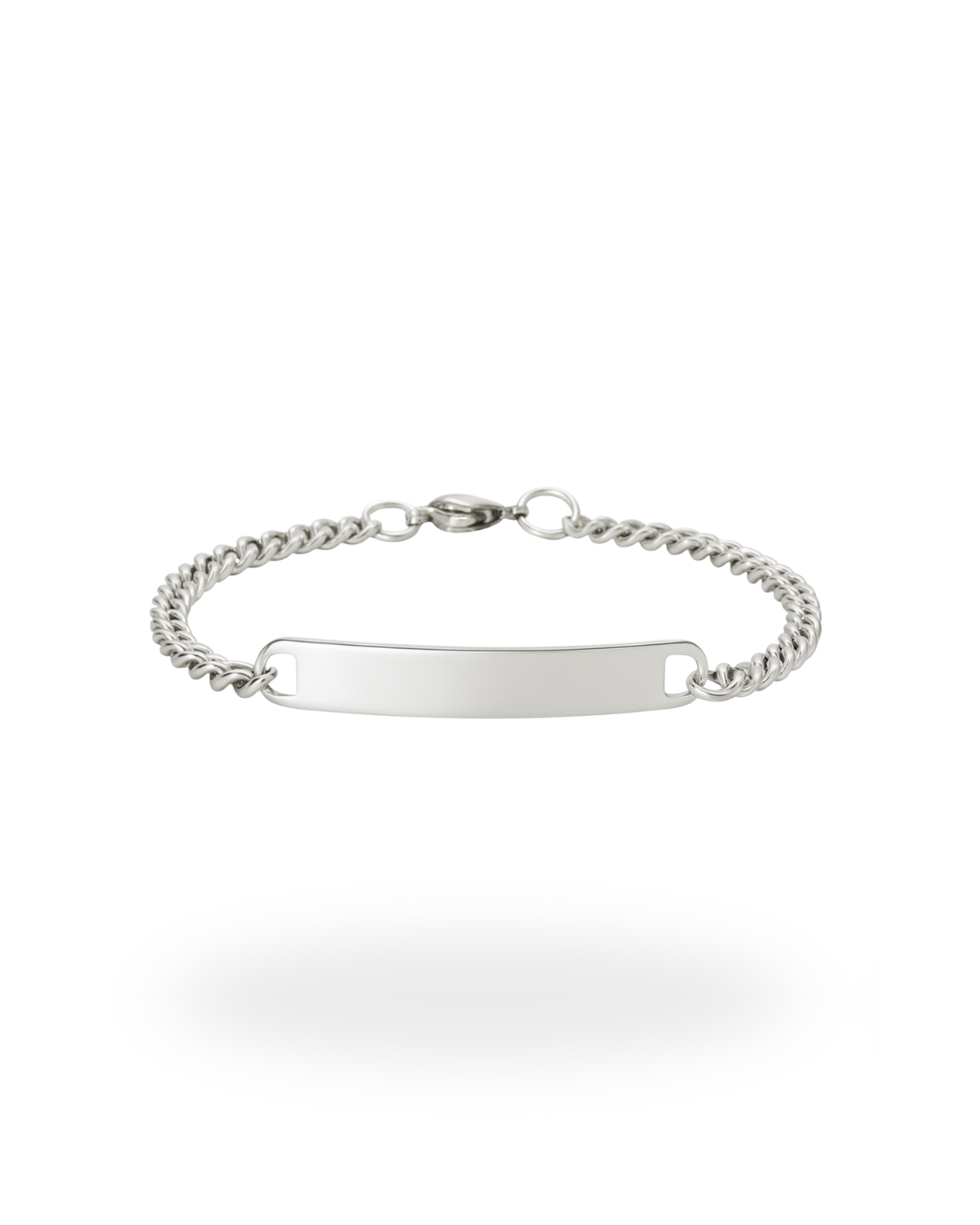 Brazalete Cubano Plateado