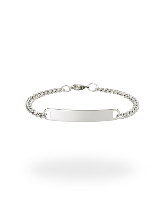 Brazalete Cubano Plateado