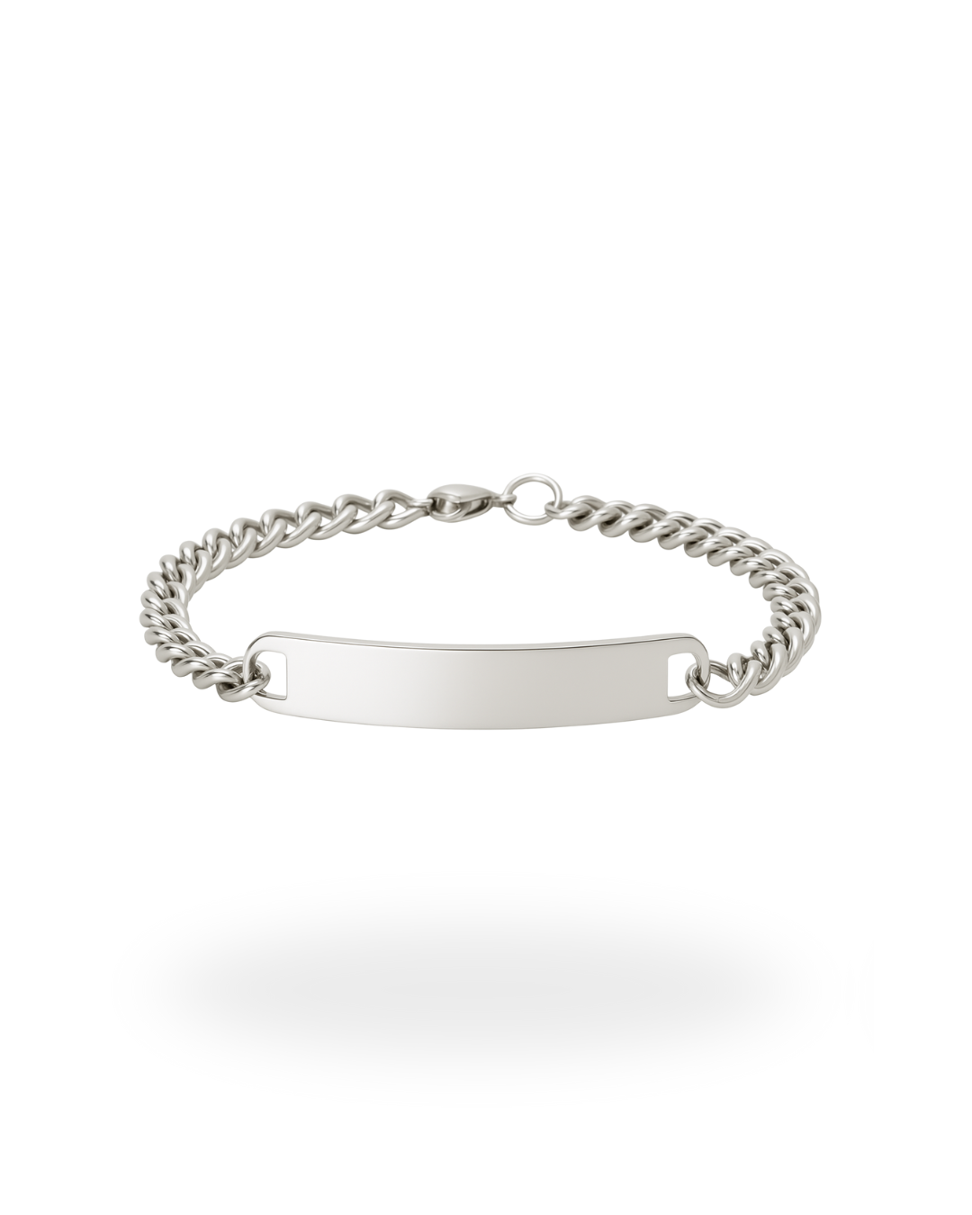 Brazalete Cubano Plateado