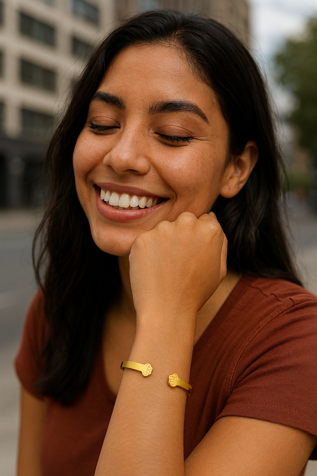 Esclava Patitas Dorada 5mm Personalizada