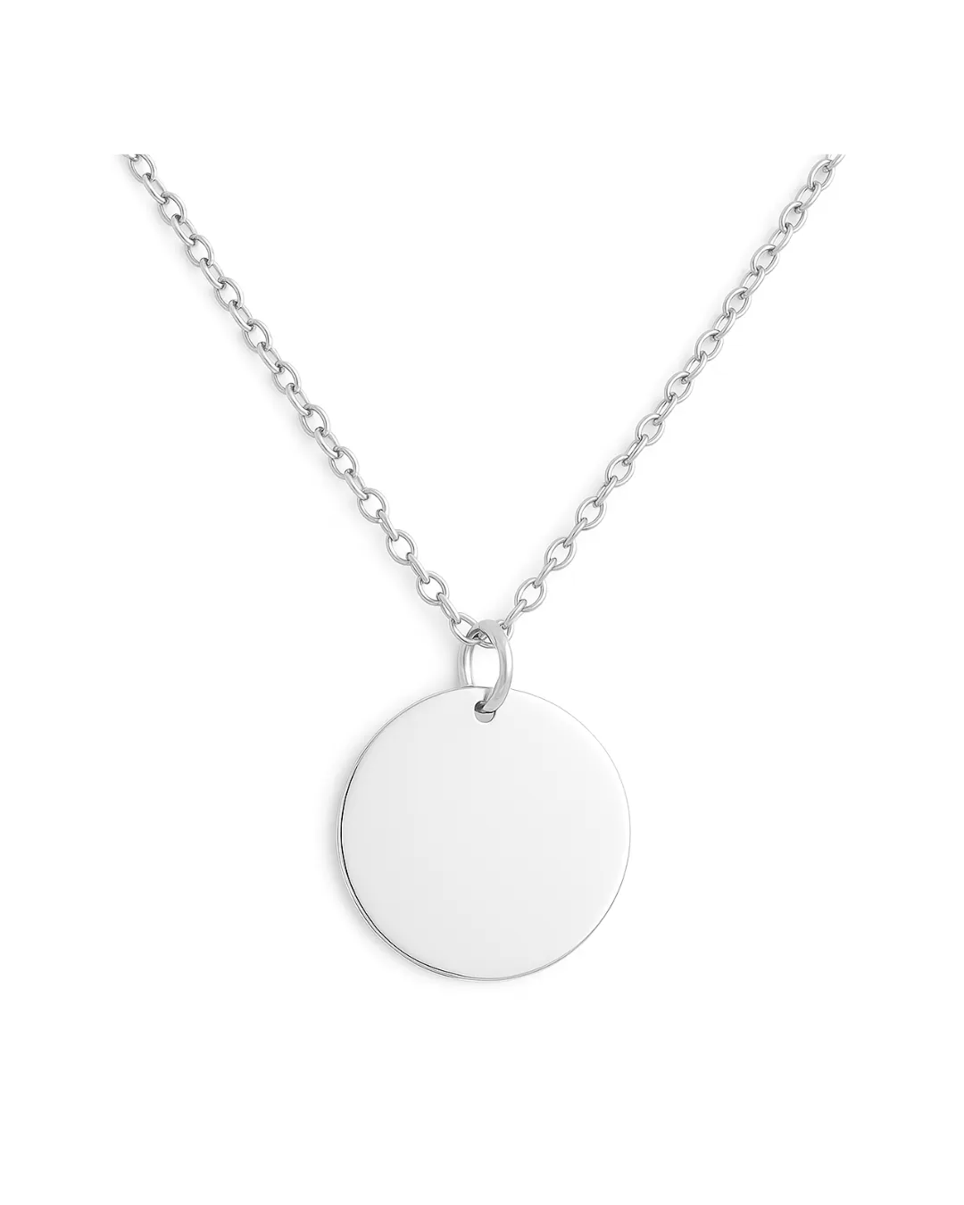 Collar Disco Plateado