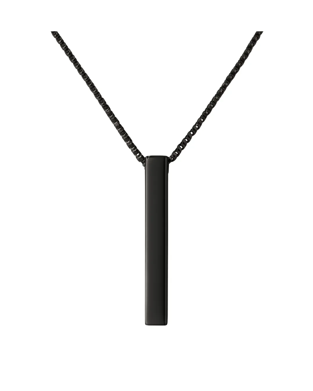 Collar Negro Con Barra Rectangular