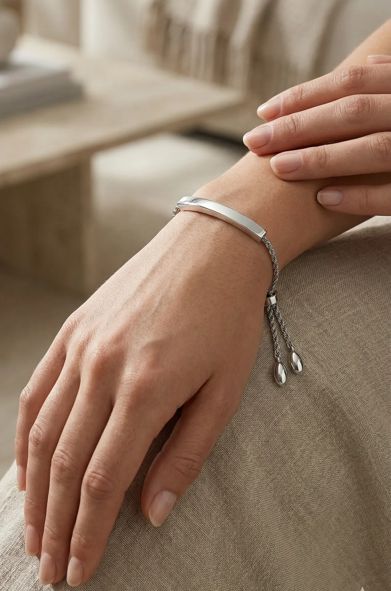 Pulsera Arabe Plateada